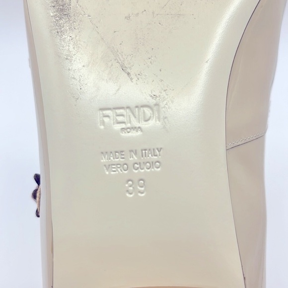 FENDI Flowerpower Patent Leather Ballet Flats Size 39EU 9US - Picture 13 of 16